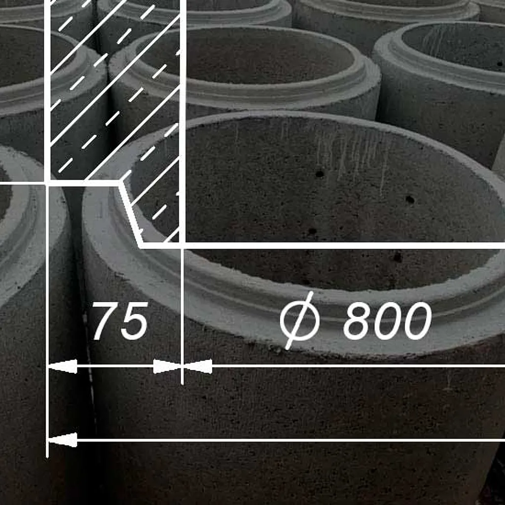 TUB DIN BETON – 75 MM / D: 800 MM