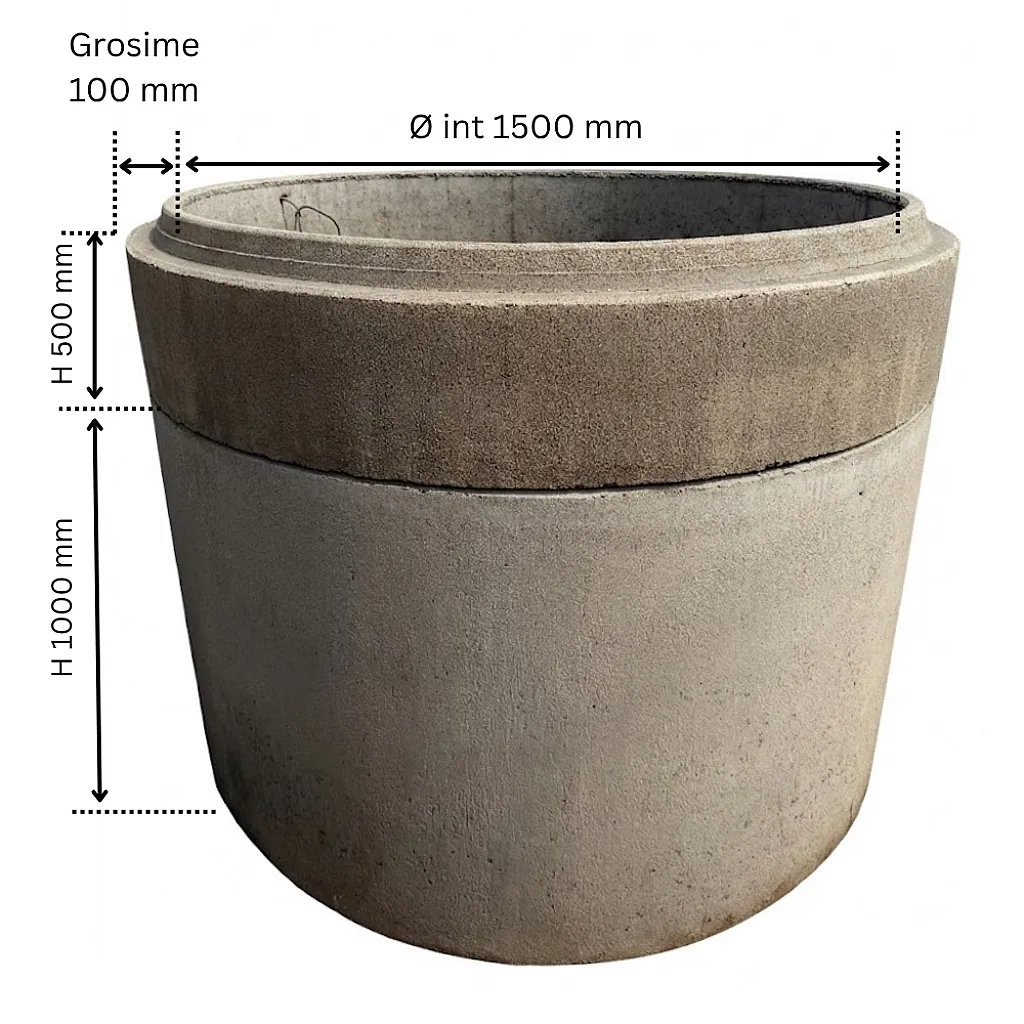 TUB  D 1500 G 100 H 1000 MM